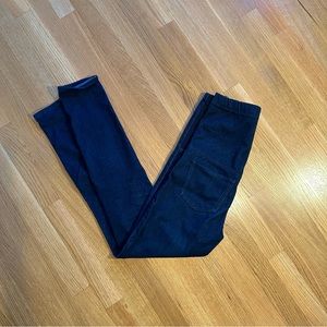 Blue Uniqlo stretchy maternity full-panel skinny jeans